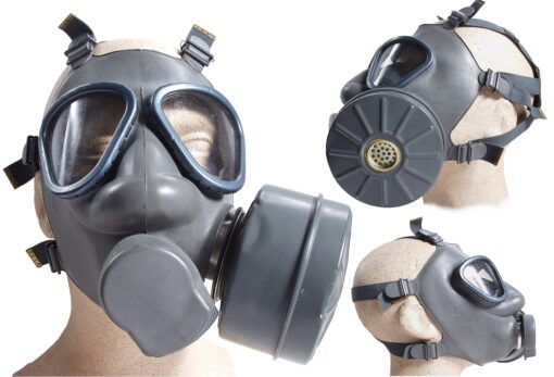 Abbildung: Finnische Schutzmaske US Modell M9 mit Filter Atemschutz neuwertig