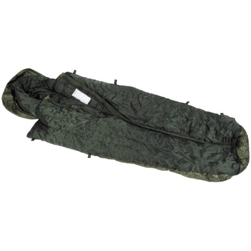 Abbildung: Griechischer Schlafsack mit Innenteil oliv neuwertig 190 x 75