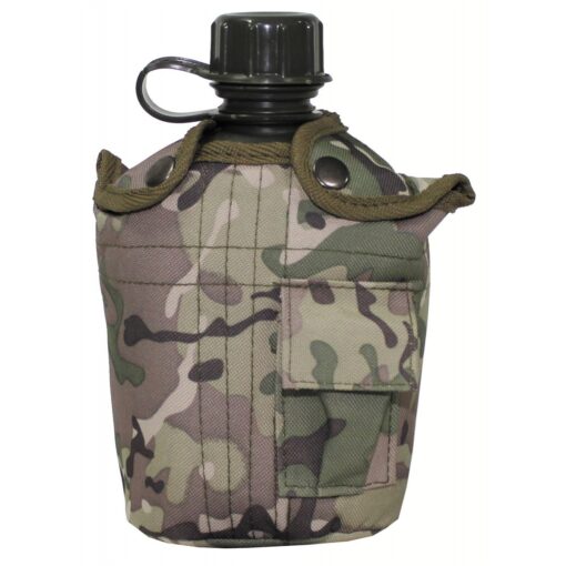 Abbildung: MFH US Feldflasche 1L Kunststoff BPA-frei mit Hülle operation-camo