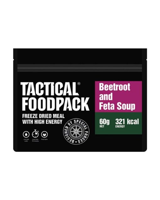 Abbildung: Tactical Foodpack 60g 'Beetroot and Feta Soup' = 148,34 €/kg