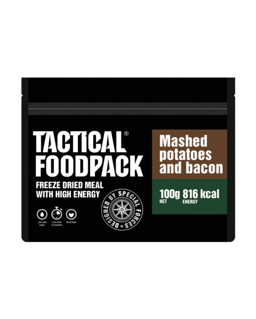 Abbildung: Tactical Foodpack 110g 'Mashed Potatoes and Bacon' = 117,28 €/kg