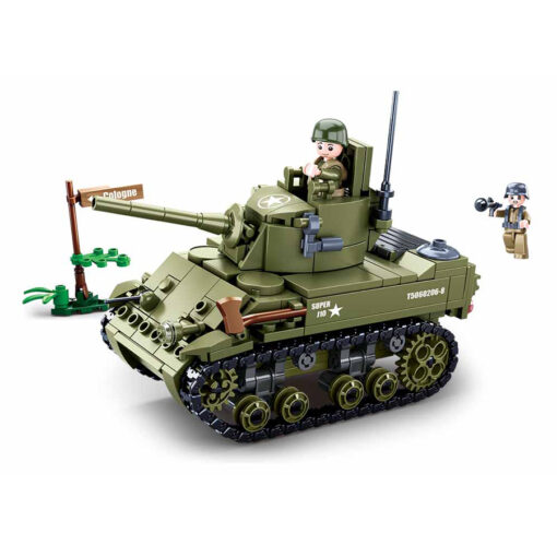 Abbildung: Spielzeug Allied Light tank M38-B0856 mit 2 Figuren