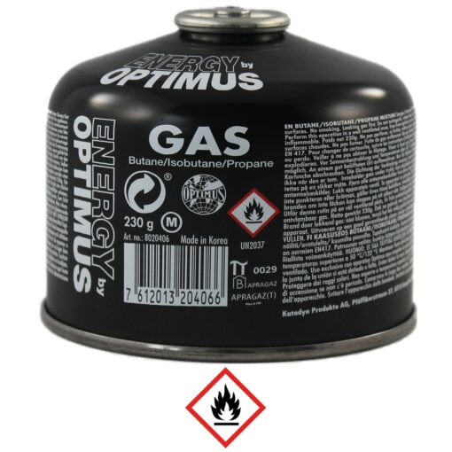 Abbildung: Optimus 230g Gaskartusche Butan/Isobutan/Propan 43,05 €/kg