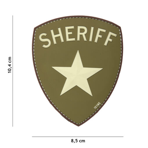 Abbildung: Klett Patch 3D PVC No.18043 Sheriff grün 8,5 x 10,5
