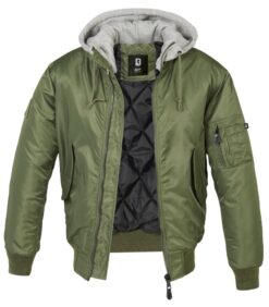 Gr.S Jacke MA1 Sweat Hooded Jacket oliv/grau - Abbildung 1