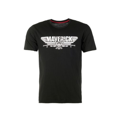 Gr.XXL T-Shirt bedruckt MAVERICK schwarz Restposten - Abbildung 1
